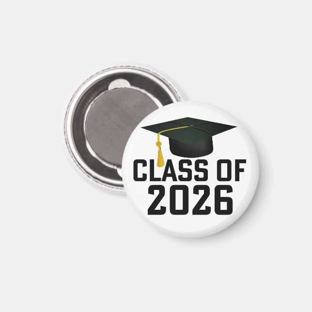 Imã Classe Letterman de Graduação 2026 (Front/Back)