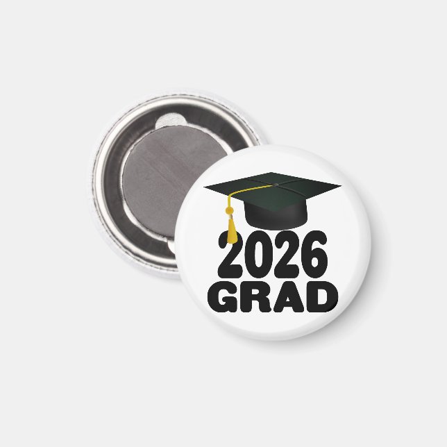 Imã Classe Negrito de Graduação 2026 (Front/Back)