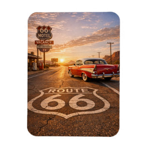 Ímã Classic Crimson Cruiser Deserto Horizonte Pôr do S