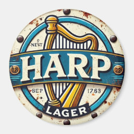 Imã Classic Harp Lager Beer Logo Round