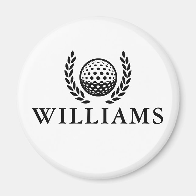 Imã Classic Personalized Name Monogram (Frente)