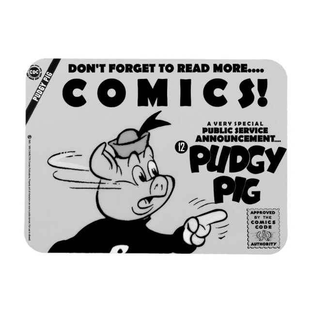 Ímã Classic PUDGY PIG (P.S.A.) Magnet  (Horizontal)