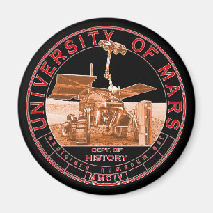 Imã Classic Red Orange Black Logo Universidade Mars