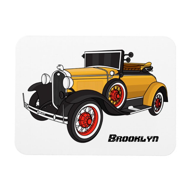 Ímã Classic yellow car 1931 (Horizontal)