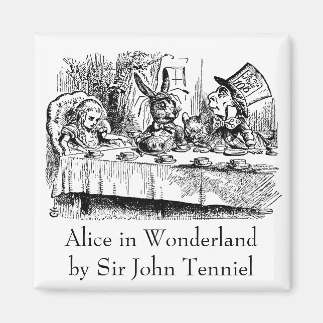 Imã Clássico Alice no País das Maravilhas, Cena do Chá (Frente)