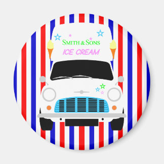 Imã Clássico Austin Mini sorvete Van