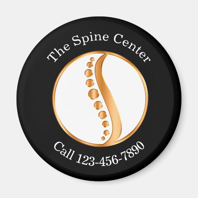 Imã Clássico Chiropractor Spine Business Magnets (Frente)