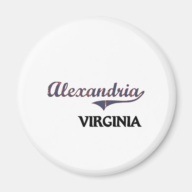 Imã Clássico da Cidade de Alexandria Virginia (Frente)