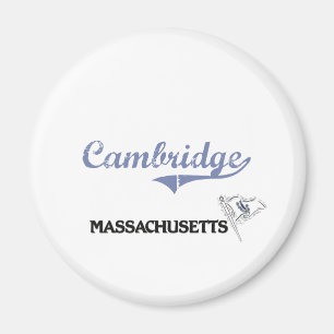 Imã Clássico da cidade de Cambridge Massachusetts