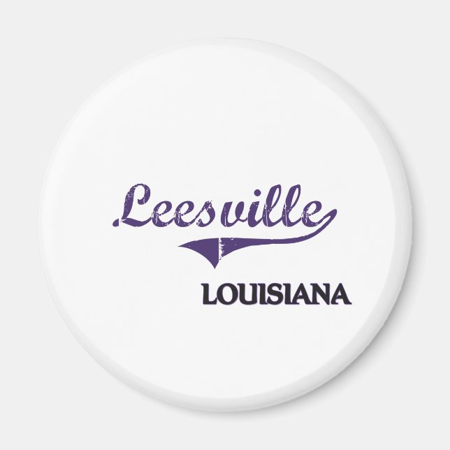 Imã Clássico da Cidade de Louisiana em Leesville (Frente)