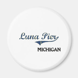 Imã Clássico da cidade de Michigan do cais de Luna