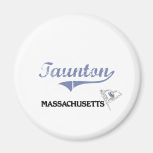 Imã Clássico da cidade de Taunton Massachusetts