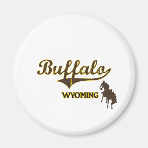 Imã Clássico da cidade de Wyoming do búfalo