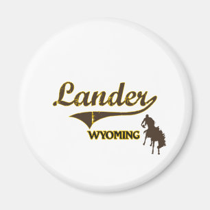 Imã Clássico da cidade de Wyoming do Lander