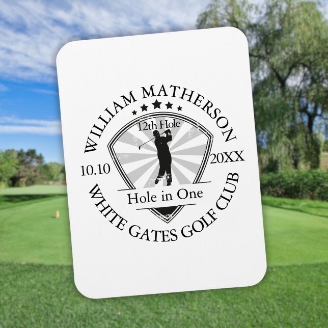 Ímã Clássico de Buraco de Um Personalizado de Golfe (Hole in One Classic Personalized Golf Magnet)