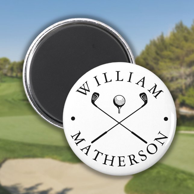 Imã Clássico Golf Clubs Nome Personalizado Marcador de (Classic Golf Clubs Custom Name Golf Ball Marker Magnet)