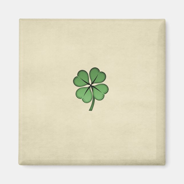 Imã Clássico irlandês Lucky Shamrock (Frente)