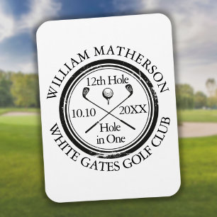 Ímã Clássico Personalizado de Golfe Hole in One