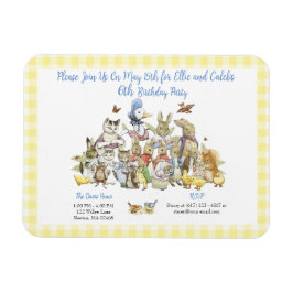 Ímã Clássico Peter, o Convite de aniversário do Coelho