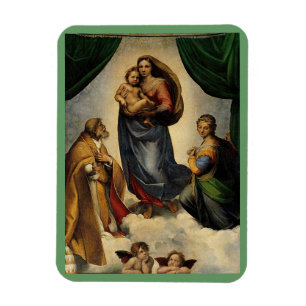 Ímã Clássico "Sistine Madonna" (cerca de 1513) de Rafa
