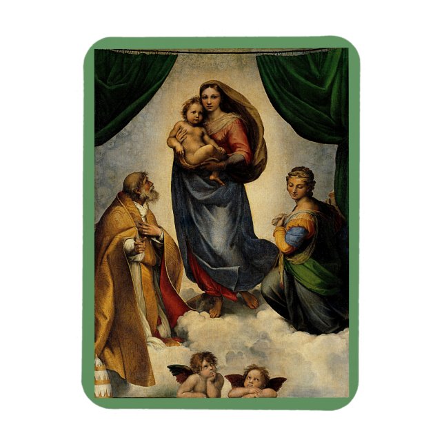 Ímã Clássico "Sistine Madonna" (cerca de 1513) de Rafa (Vertical)