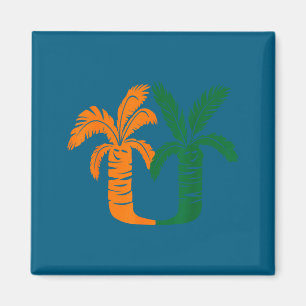 Imã Clássico Vintage Design de Palma de Miami dos Anos