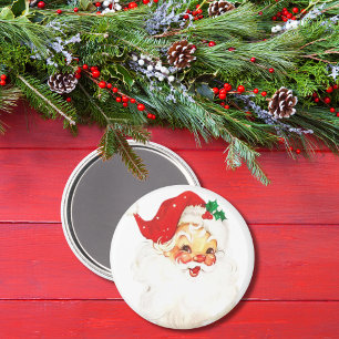 Imã Clássico Vintage Santa Claus dos anos 50
