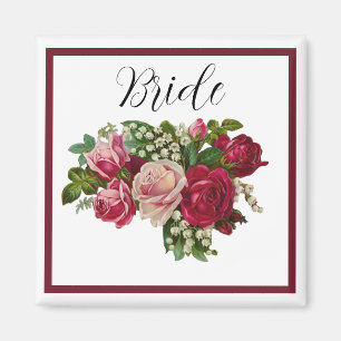 Imã Clássico vitoriano Rosa Lily Valley Bridesmaid Gif