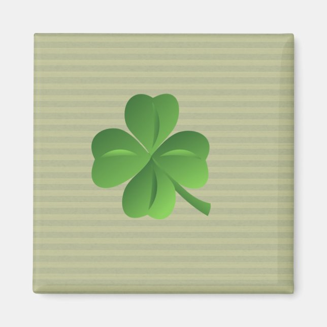 Imã Classy Trendy Irish Lucky Shamrock (Frente)