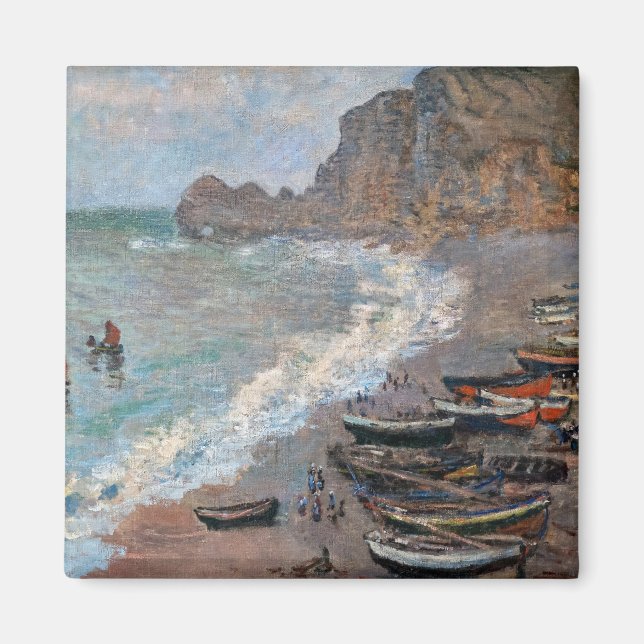 Imã Claude Monet - A praia em Etretat (Frente)