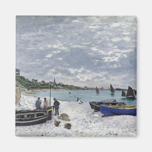 Imã Claude Monet a praia em Sainte-Adresse