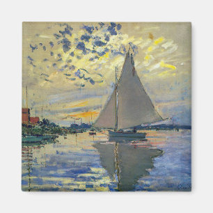 Imã Claude Monet - Barco à vela em Le Petit-Gennevilli