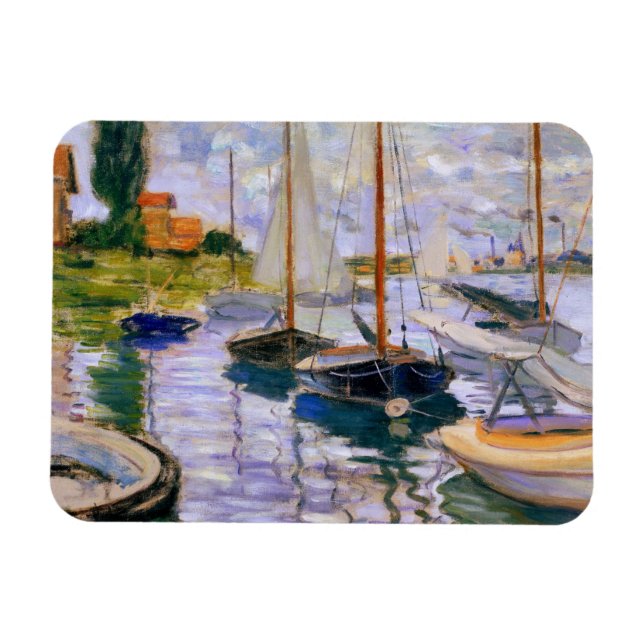 Ímã Claude Monet - Barcos à vela no Sena (Horizontal)
