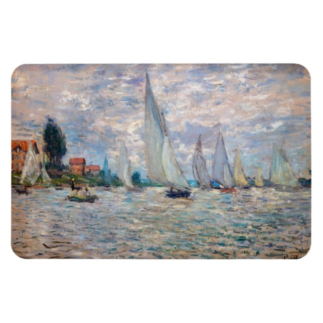 Ímã Claude Monet - Boats Regatta na Argentina (Horizontal)