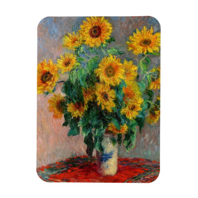 Ímã Claude Monet - Buquê de Girassóis (Vertical)