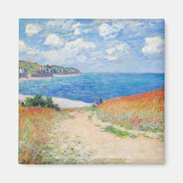 Imã Claude Monet - Caminho dos Campos de Trigo em Pour (Frente)