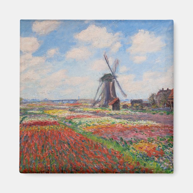 Imã Claude Monet - Campo das Tulipas na Holanda (Frente)