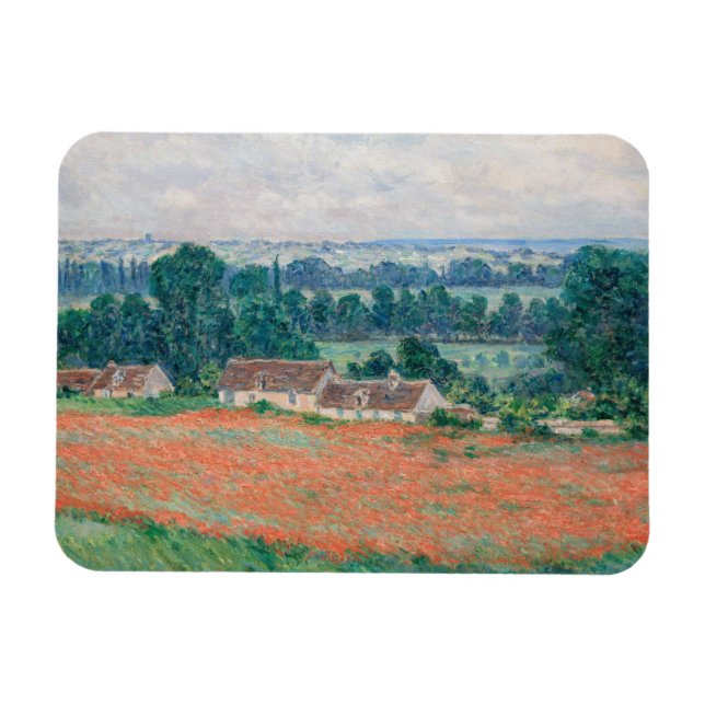 Ímã Claude Monet - Campo de Papoulas, Giverny (Horizontal)