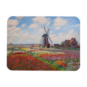 Ímã Claude Monet - Campo de Tulipas na Holanda
