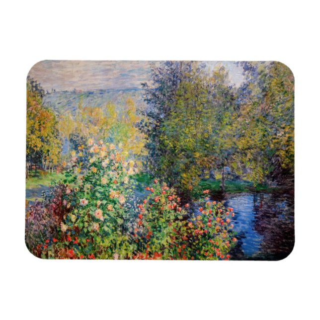 Ímã Claude Monet - Canto do Jardim de Montgeron (Horizontal)