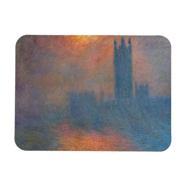 Ímã Claude Monet - Casas do Parlamento Londres (Horizontal)