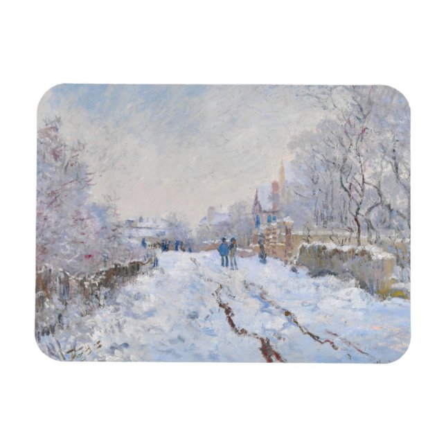 Ímã Claude Monet - Cena de Neve na Argentina (Horizontal)