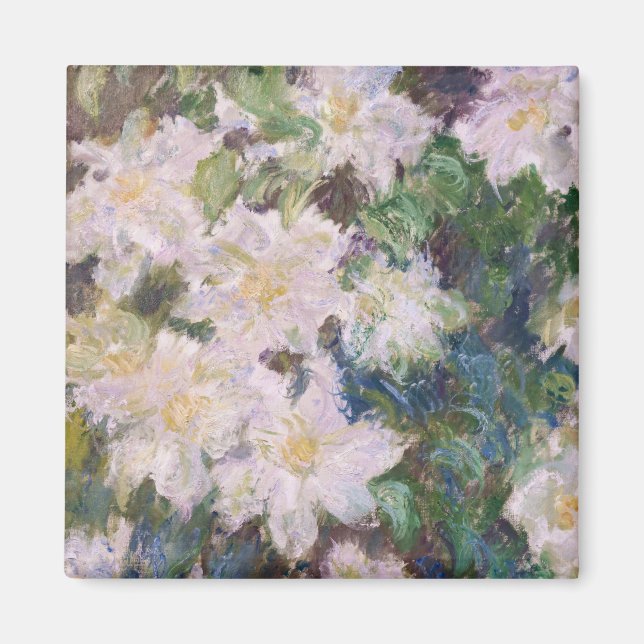 Imã Claude Monet - Clematite Branca (Frente)