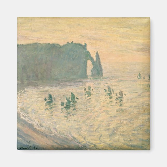 Imã Claude Monet | Clipes em Etretat, 1886 (Frente)