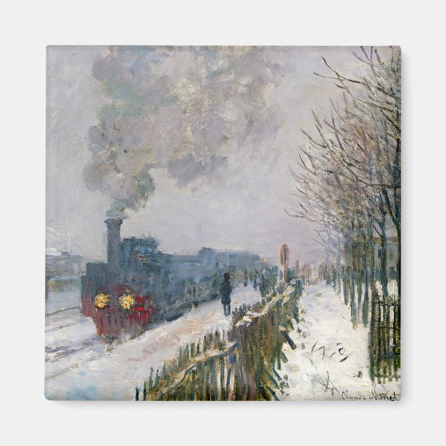 Imã Claude Monet - Comboio na neve / A locomotiva (Frente)