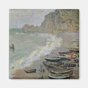 Imã Claude Monet   Etretat, praia e d'Amont de Porte
