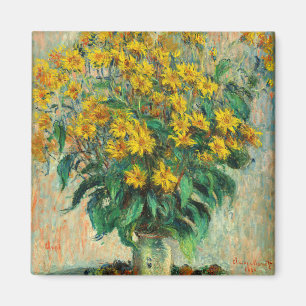 Imã Claude Monet - Flores de Alcachofra de Jerusalém