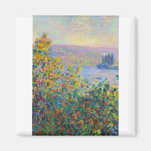 Imã Claude Monet Flower Beds em Vetheuil (Frente)
