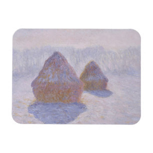 Ímã Claude Monet   Haystacks Efeito da neve e do sol