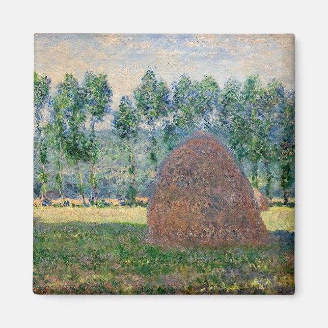 Imã Claude Monet - Haystacks perto de Giverny (Frente)